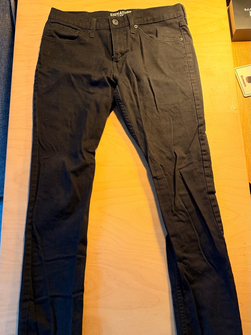 Signature by Levi Strauss Men's Black Skinny Jeans